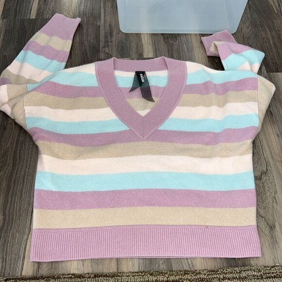 NAADAM striped cashmere v neck sweater - Picture 2 of 7